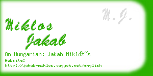 miklos jakab business card